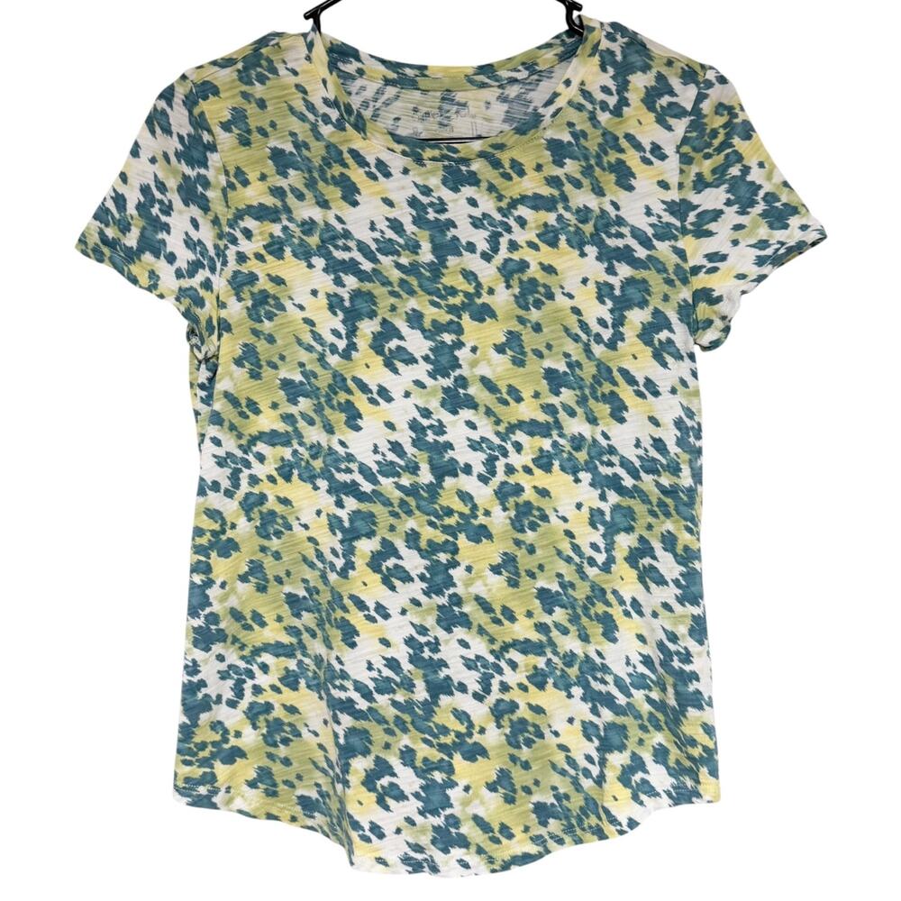BLUE SOL Abstract Printed Short Sleeve T Shirt Multicolor Size Small Basic
